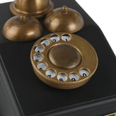Vintage Style Decorative Telephone - Brass and Wood Construction Decor Anitque
